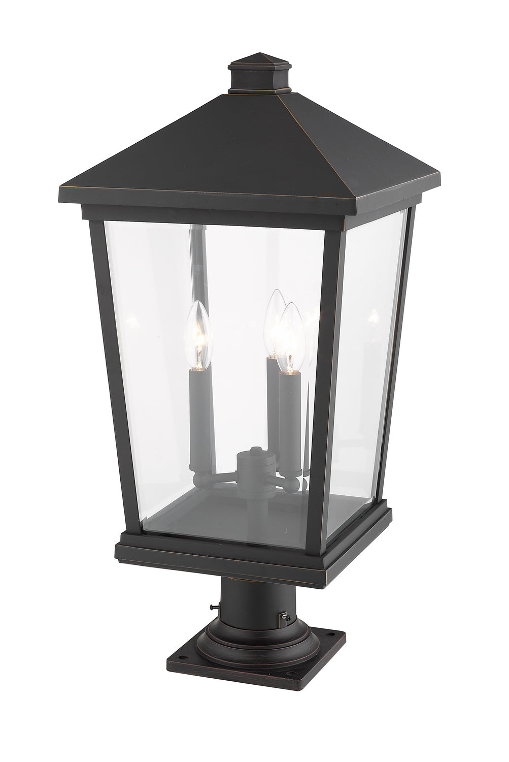 Z-Lite - 568PHXLR-533PM-ORB - Three Light Outdoor Pier Mounted Fixture - Beacon - Oil Rubbed Bronze
