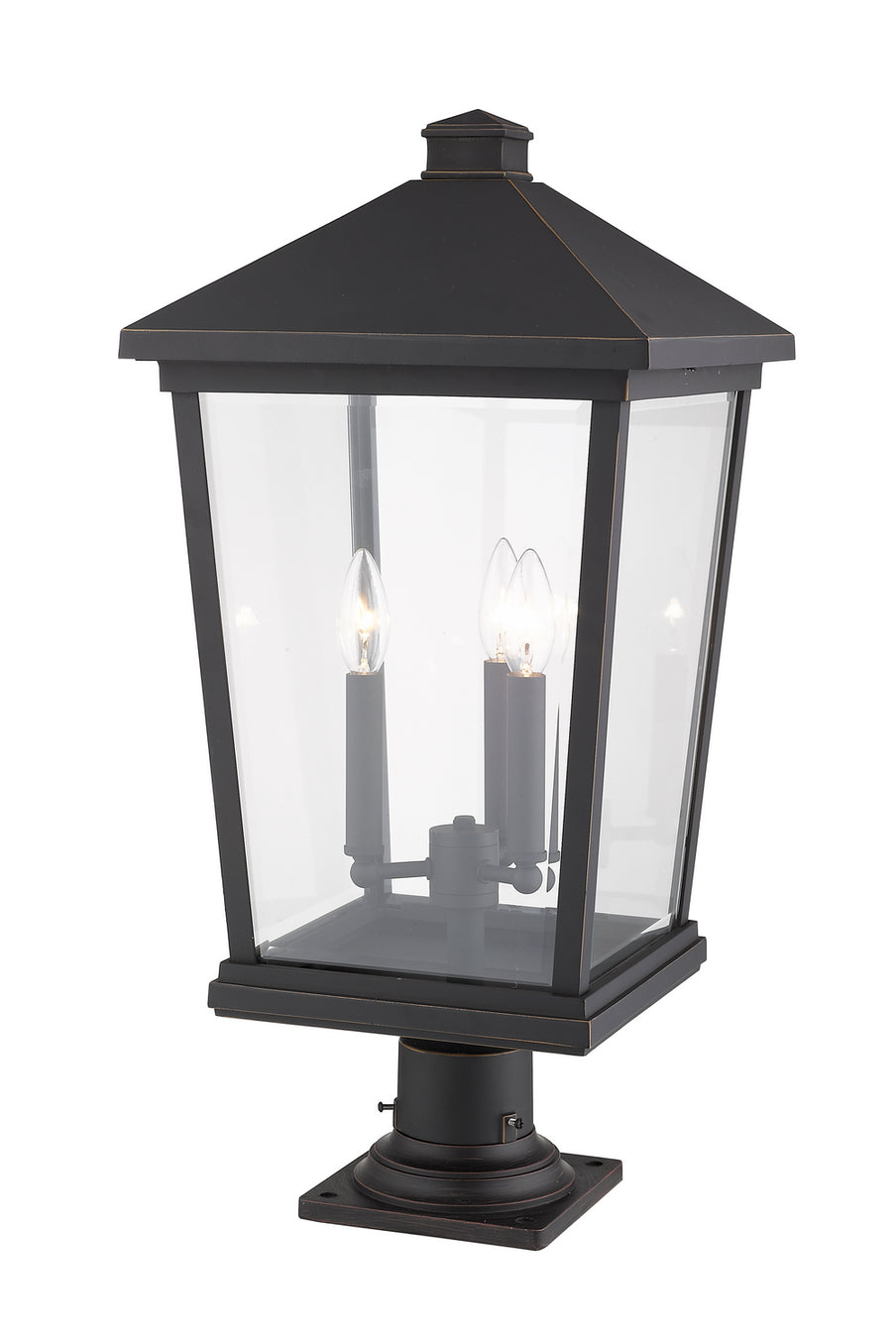 Z-Lite - 568PHXLR-533PM-ORB - Three Light Outdoor Pier Mounted Fixture - Beacon - Oil Rubbed Bronze