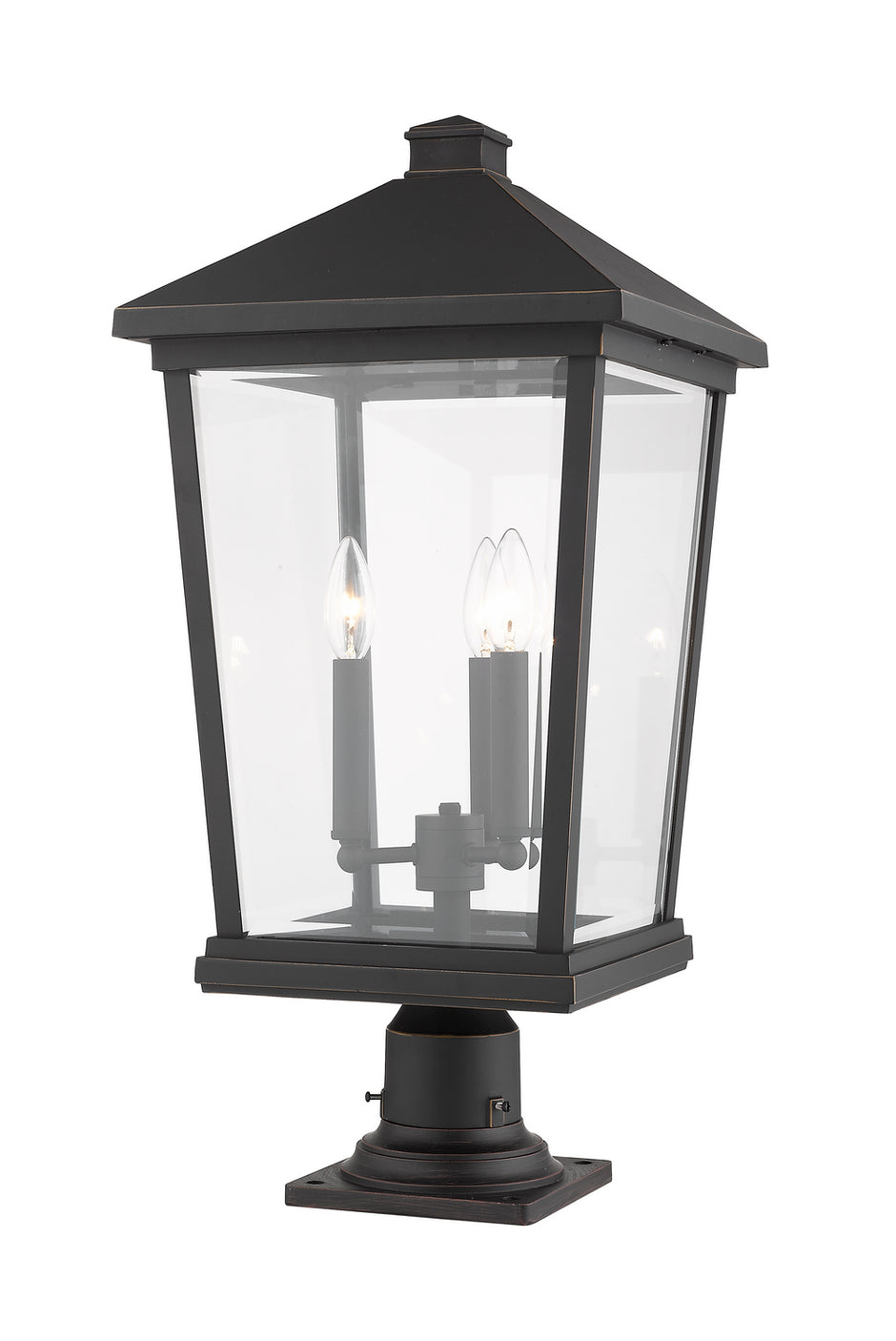 Z-Lite - 568PHXLR-533PM-ORB - Three Light Outdoor Pier Mounted Fixture - Beacon - Oil Rubbed Bronze