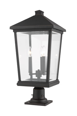 Z-Lite - 568PHXLR-533PM-ORB - Three Light Outdoor Pier Mounted Fixture - Beacon - Oil Rubbed Bronze