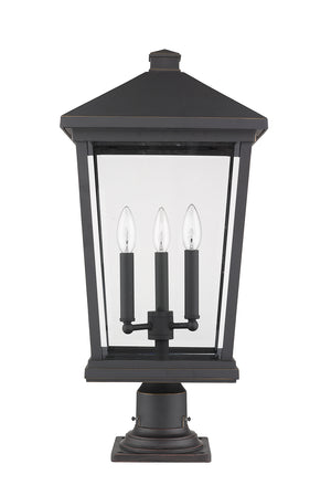 Z-Lite - 568PHXLR-533PM-ORB - Three Light Outdoor Pier Mounted Fixture - Beacon - Oil Rubbed Bronze