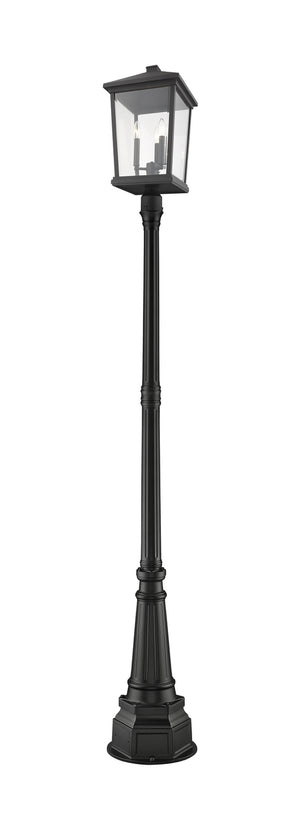 Z-Lite - 568PHXLR-564P-BK - Three Light Outdoor Post Mounted Fixture - Beacon - Black