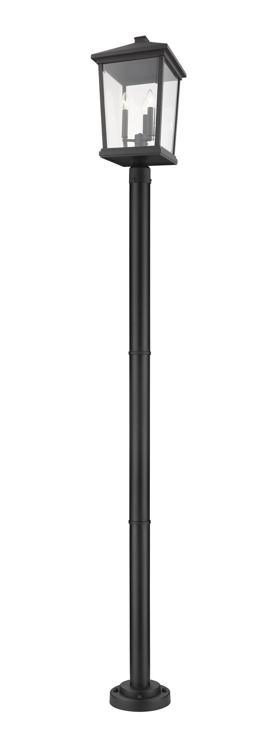 Z-Lite - 568PHXLR-567P-BK - Three Light Outdoor Post Mounted Fixture - Beacon - Black