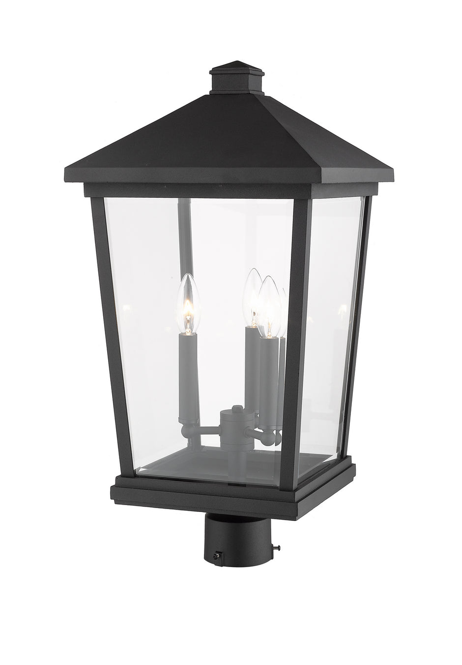 Z-Lite - 568PHXLR-BK - Three Light Outdoor Post Mount Fixture - Beacon - Black