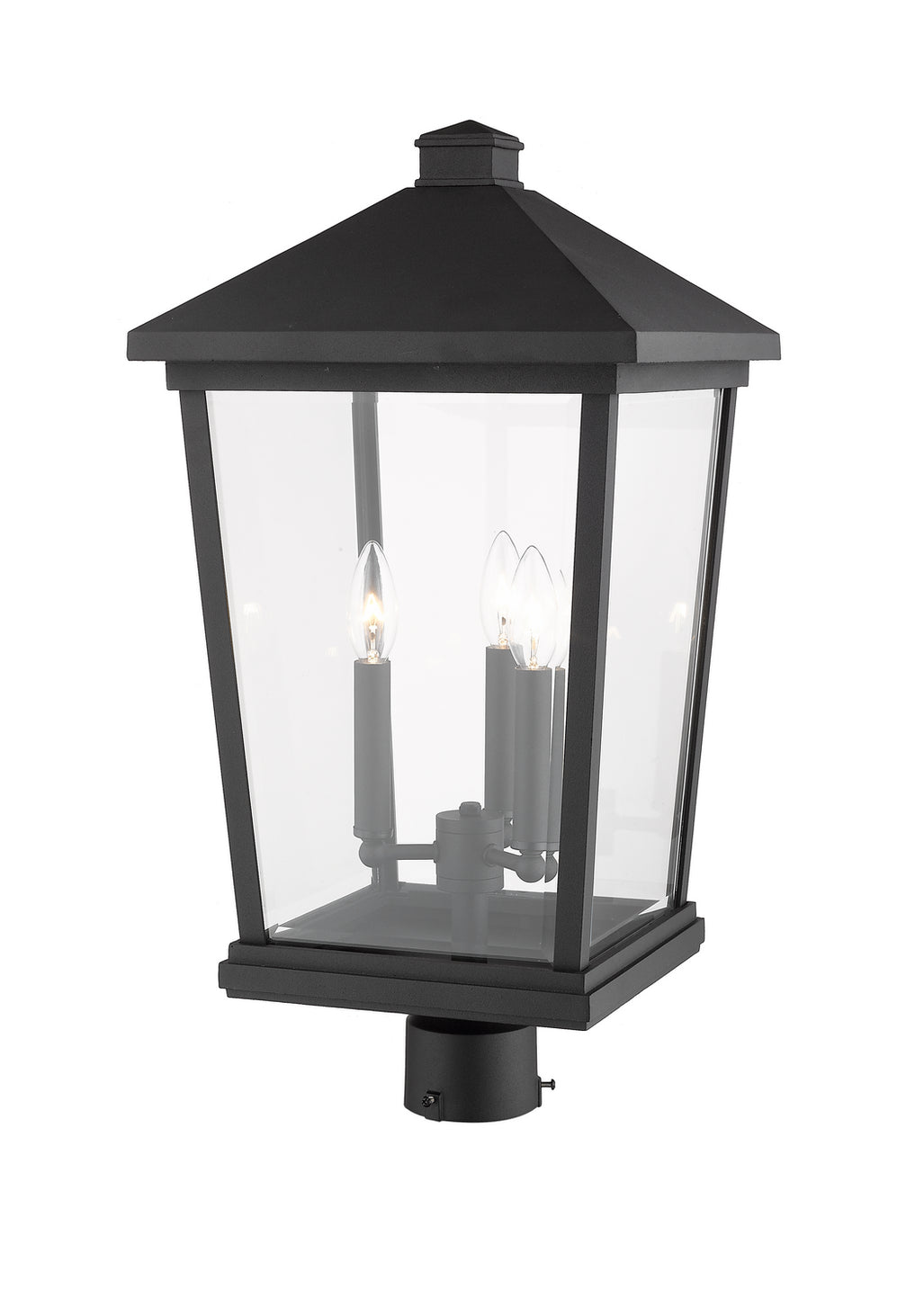 Z-Lite - 568PHXLR-BK - Three Light Outdoor Post Mount Fixture - Beacon - Black