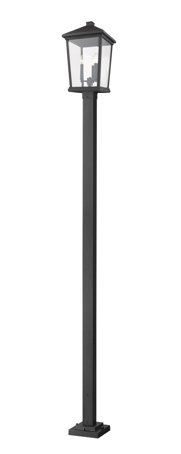 Z-Lite - 568PHXLS-536P-BK - Three Light Outdoor Post Mounted Fixture - Beacon - Black