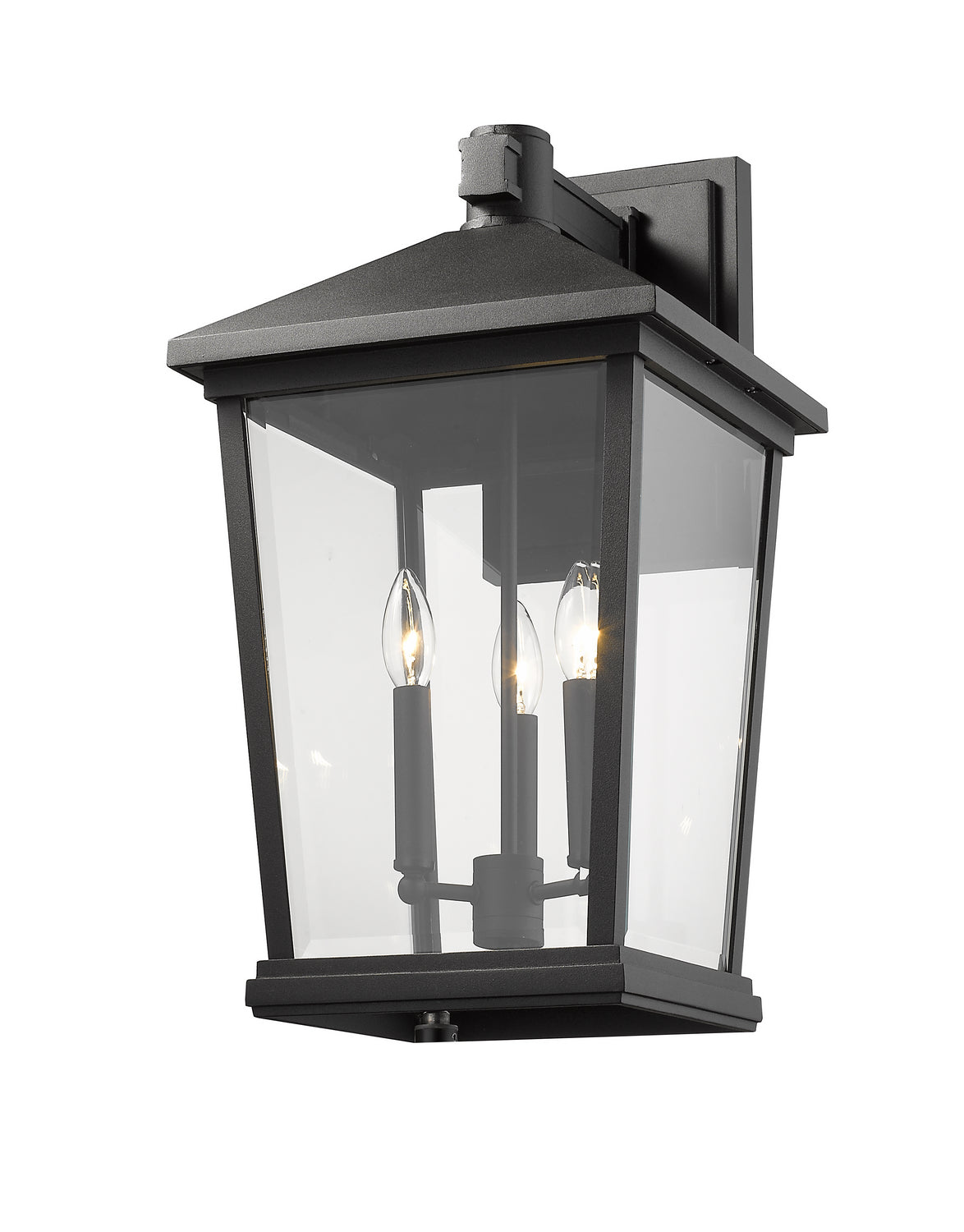 Z-Lite - 568XL-BK - Three Light Outdoor Wall Light - Beacon - Black