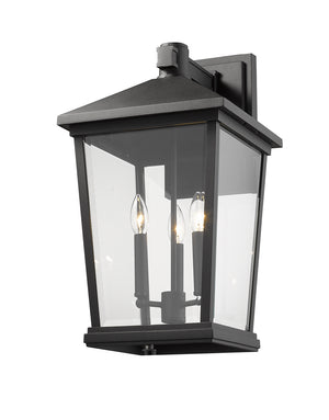 Z-Lite - 568XL-BK - Three Light Outdoor Wall Light - Beacon - Black
