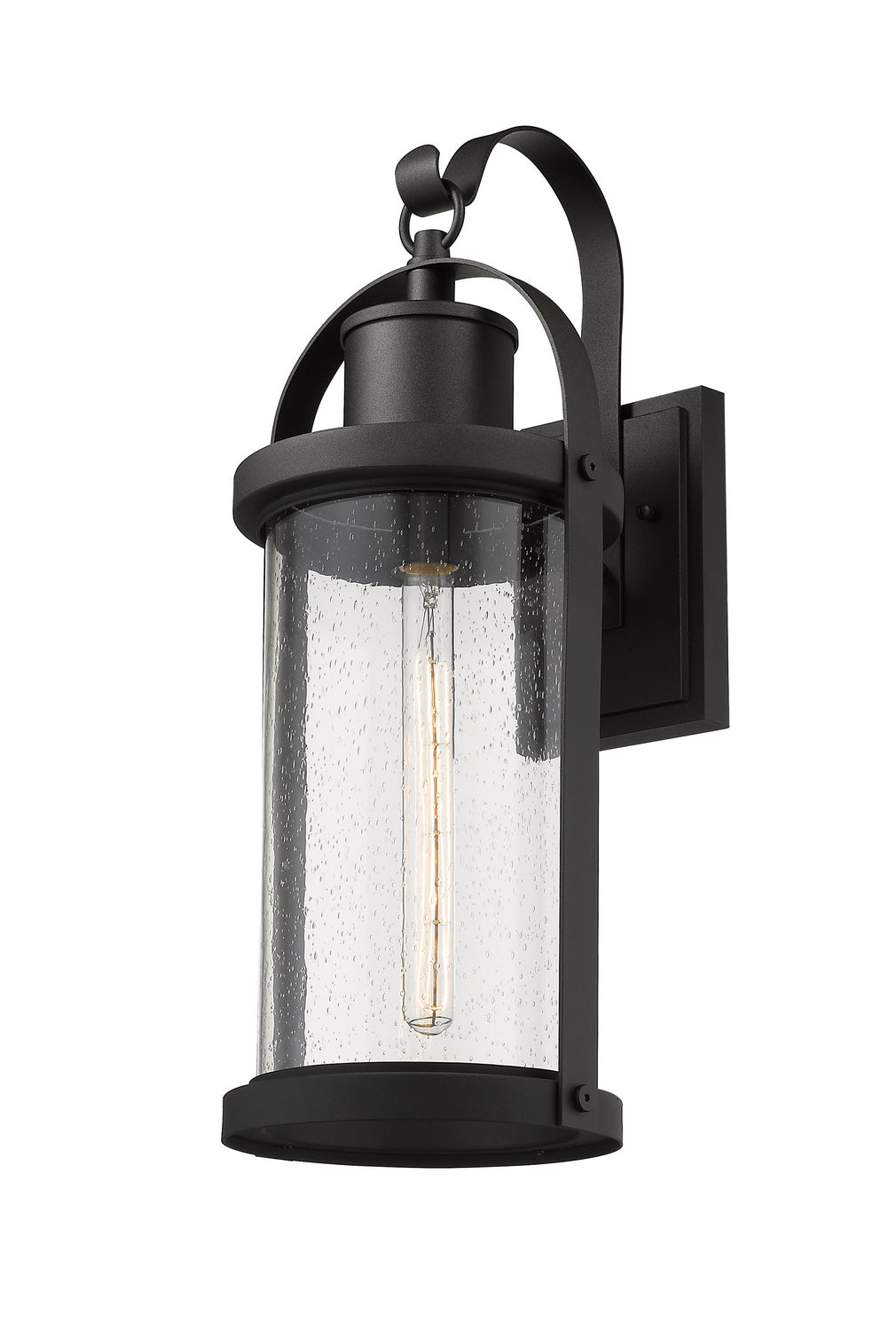 Z-Lite - 569B-BK - One Light Outdoor Wall Light - Roundhouse - Black