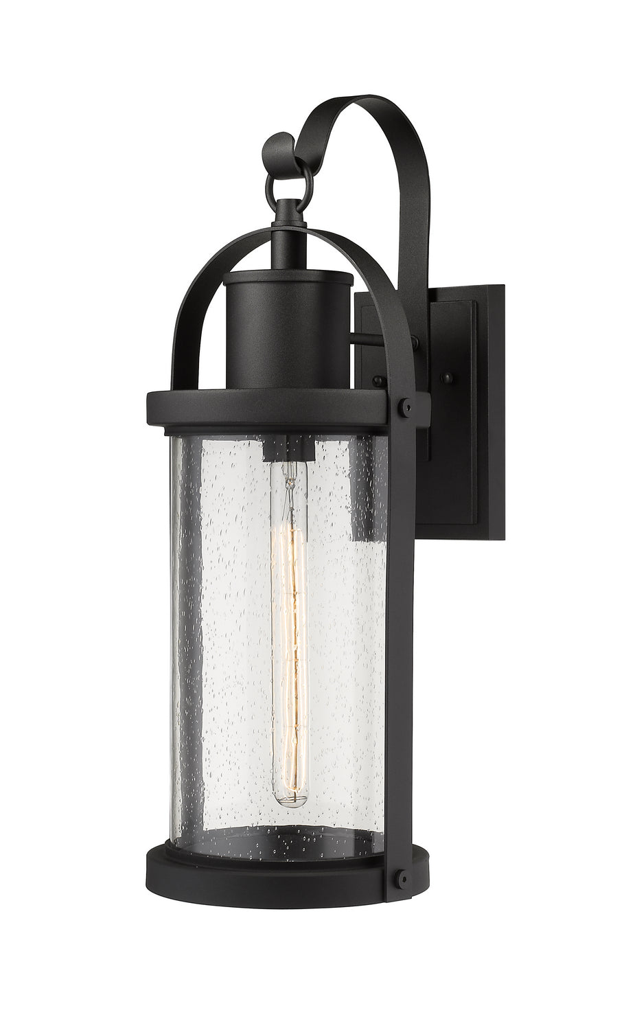 Z-Lite - 569B-BK - One Light Outdoor Wall Light - Roundhouse - Black