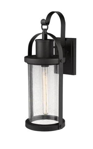 Z-Lite - 569B-BK - One Light Outdoor Wall Light - Roundhouse - Black
