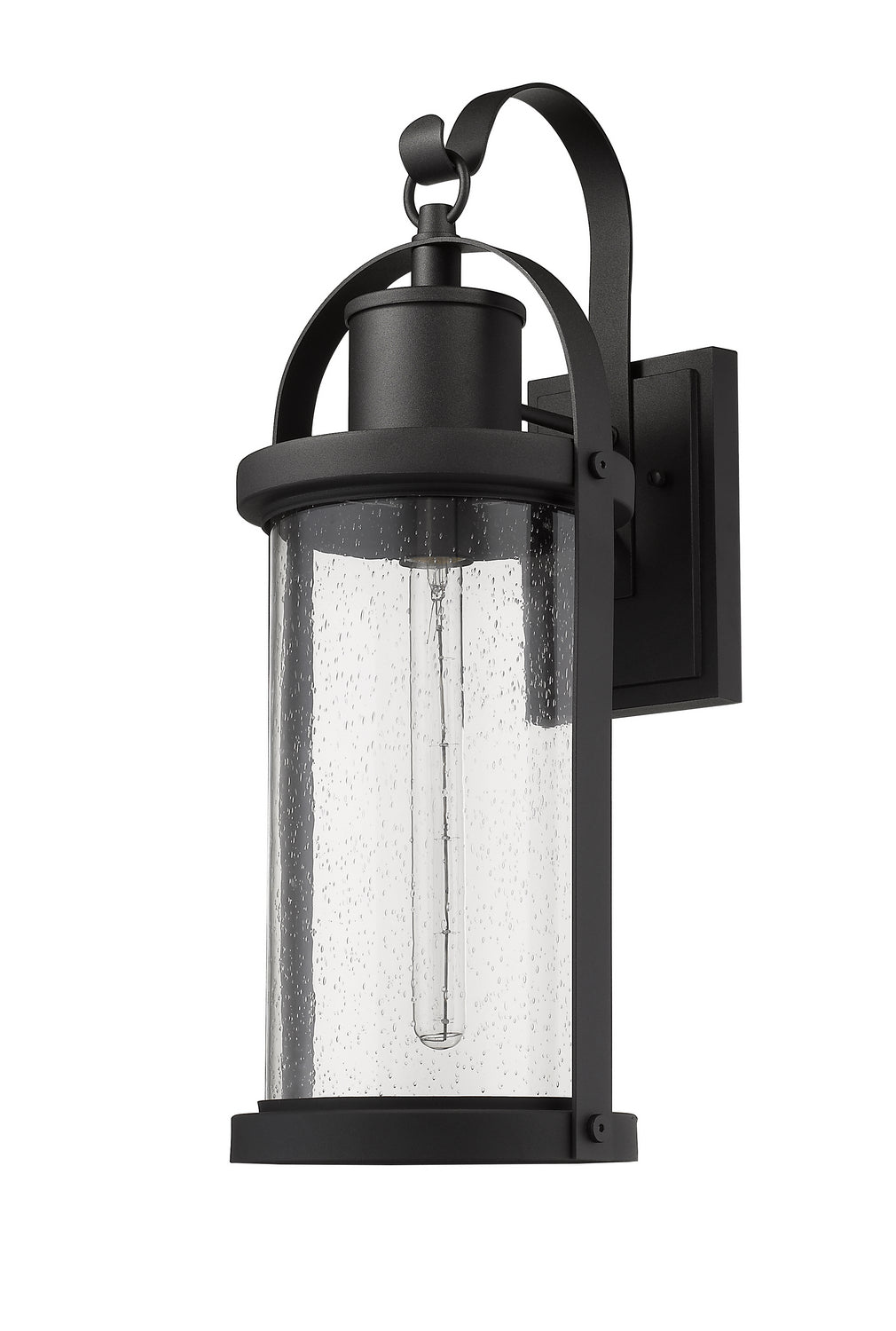 Z-Lite - 569B-BK - One Light Outdoor Wall Light - Roundhouse - Black