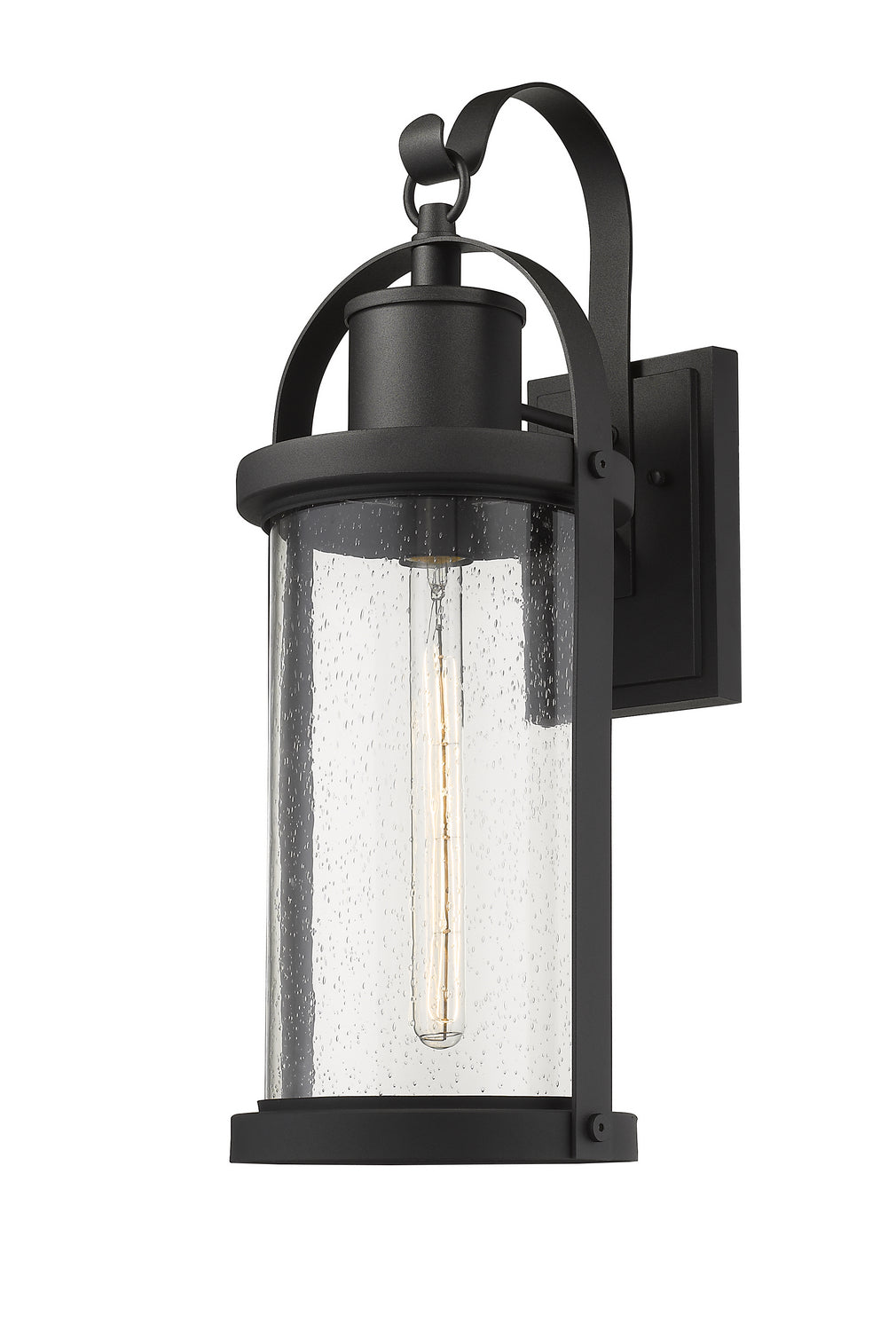 Z-Lite - 569B-BK - One Light Outdoor Wall Light - Roundhouse - Black