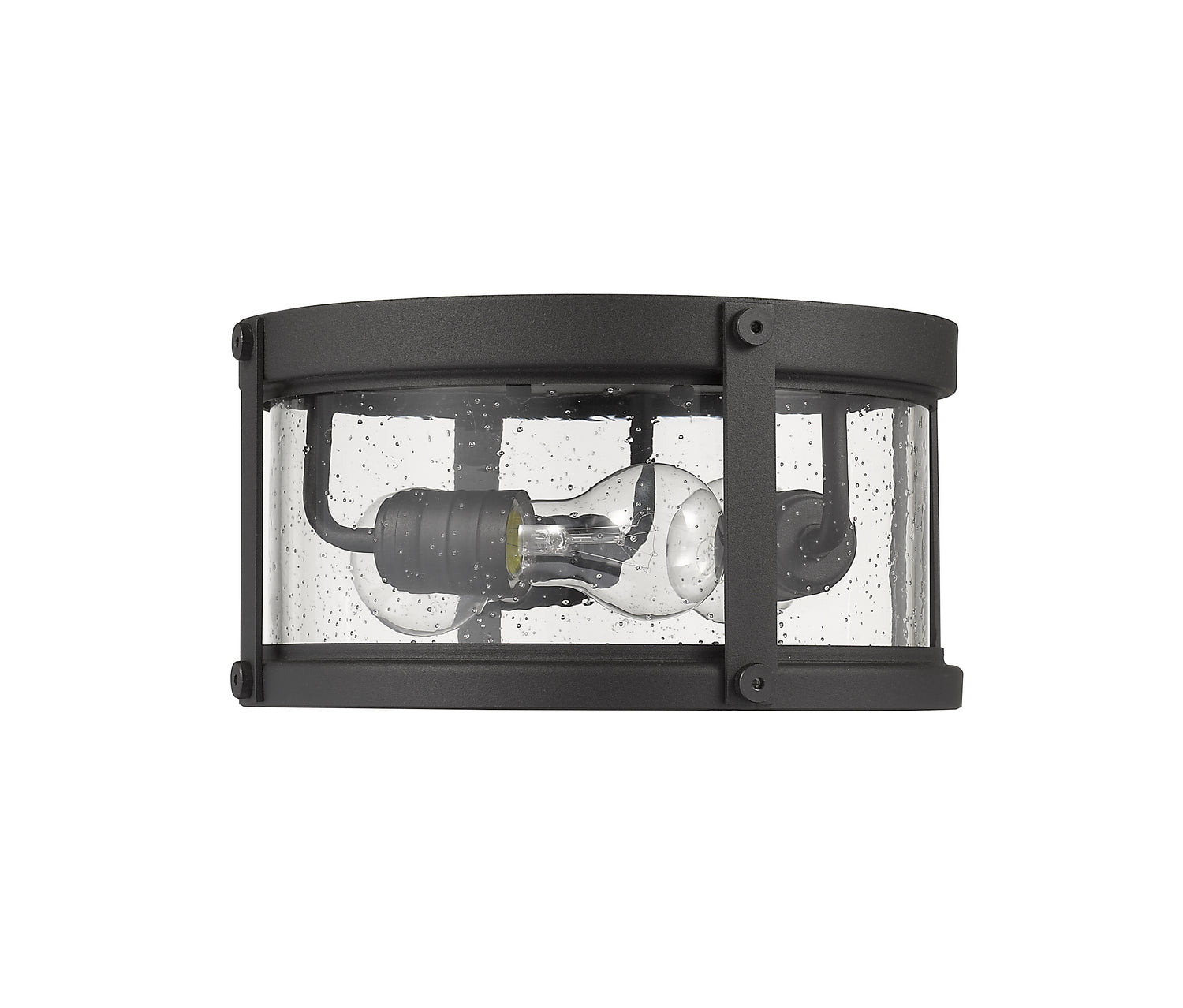 Z-Lite - 569F-BK - Three Light Outdoor Flush Mount - Roundhouse - Black