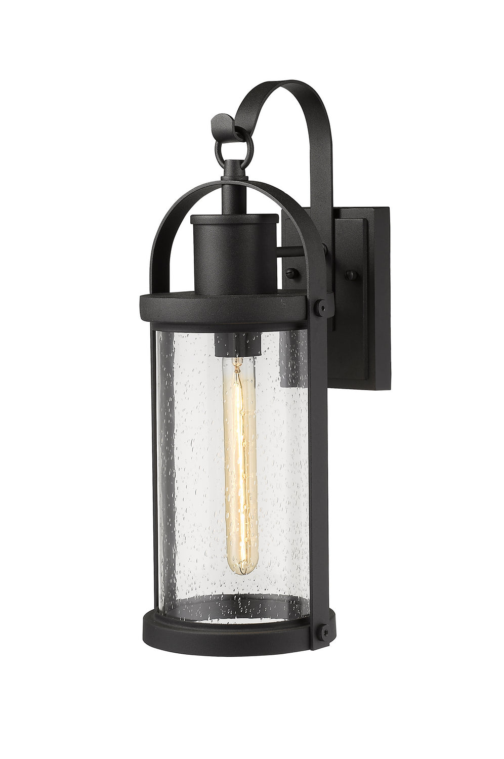 Z-Lite - 569M-BK - One Light Outdoor Wall Light - Roundhouse - Black