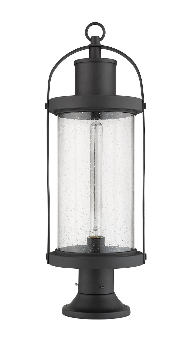 Z-Lite - 569PHB-553PM-BK - One Light Outdoor Pier Mounted Fixture - Roundhouse - Black