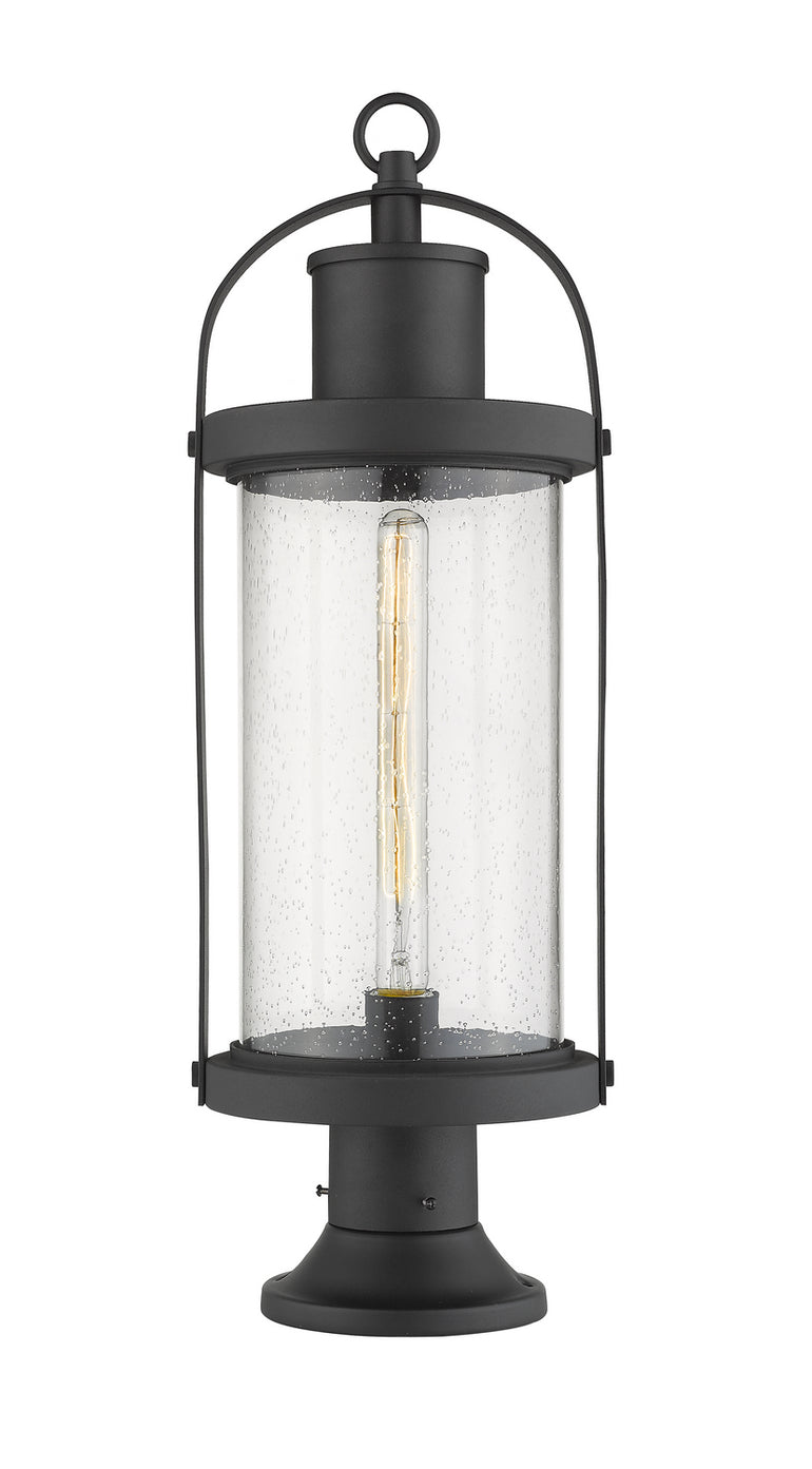 Z-Lite - 569PHB-553PM-BK - One Light Outdoor Pier Mounted Fixture - Roundhouse - Black
