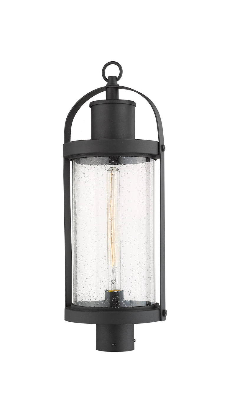 Z-Lite - 569PHB-BK - One Light Outdoor Post Mount Fixture - Roundhouse - Black