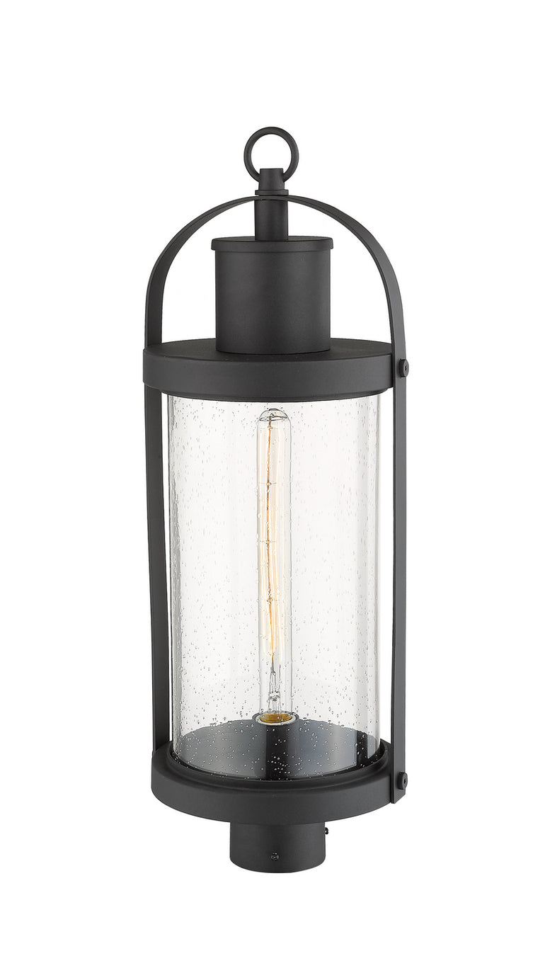 Z-Lite - 569PHB-BK - One Light Outdoor Post Mount Fixture - Roundhouse - Black