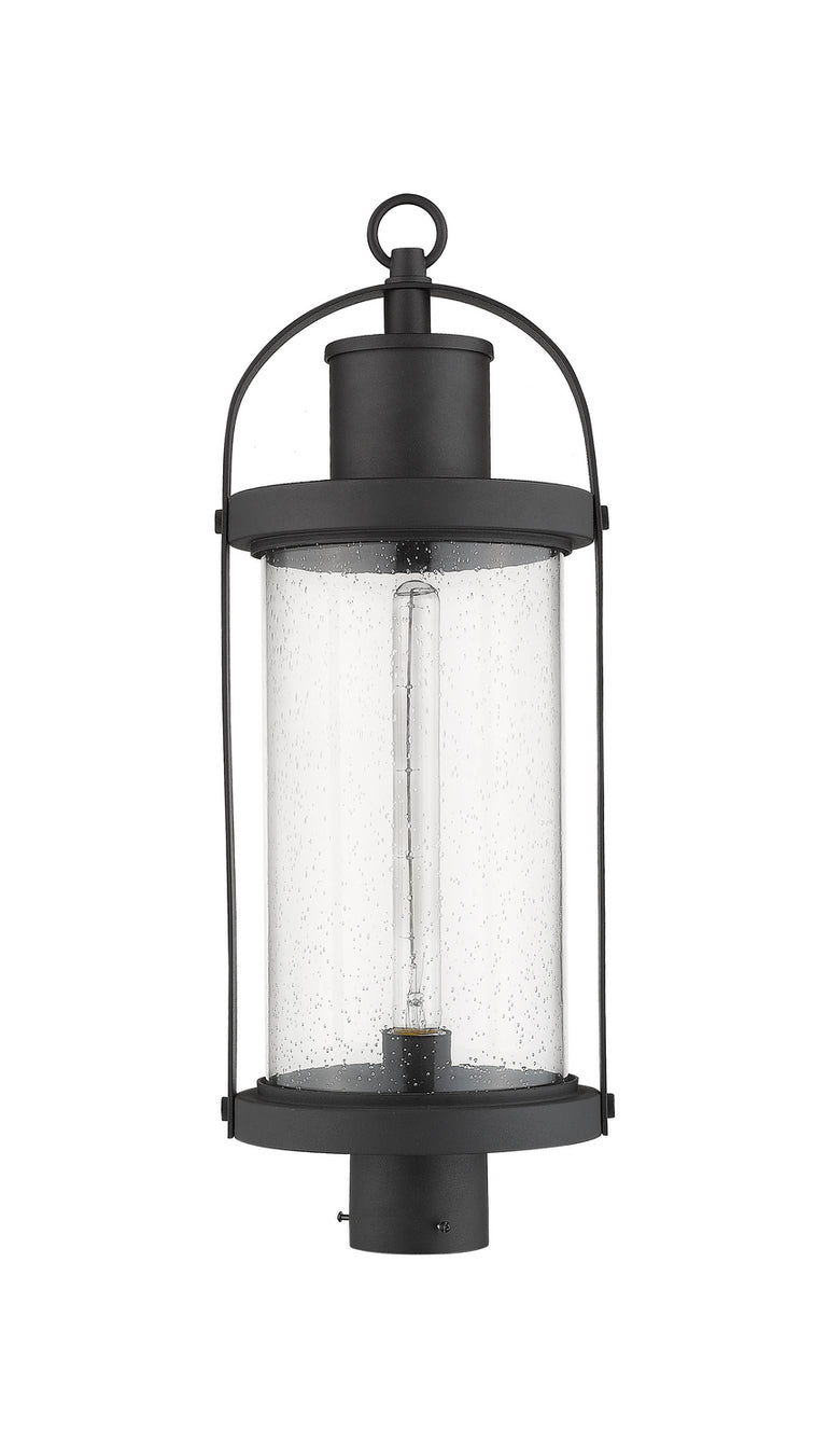 Z-Lite - 569PHB-BK - One Light Outdoor Post Mount Fixture - Roundhouse - Black