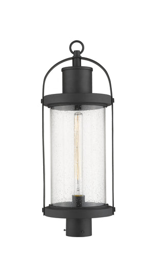 Z-Lite - 569PHB-BK - One Light Outdoor Post Mount Fixture - Roundhouse - Black