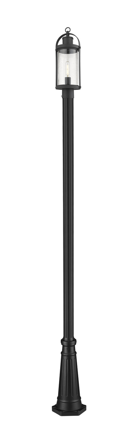 Z-Lite - 569PHM-519P-BK - One Light Outdoor Post Mounted Fixture - Roundhouse - Black
