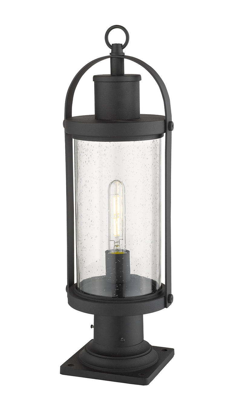 Z-Lite - 569PHM-533PM-BK - One Light Outdoor Pier Mounted Fixture - Roundhouse - Black