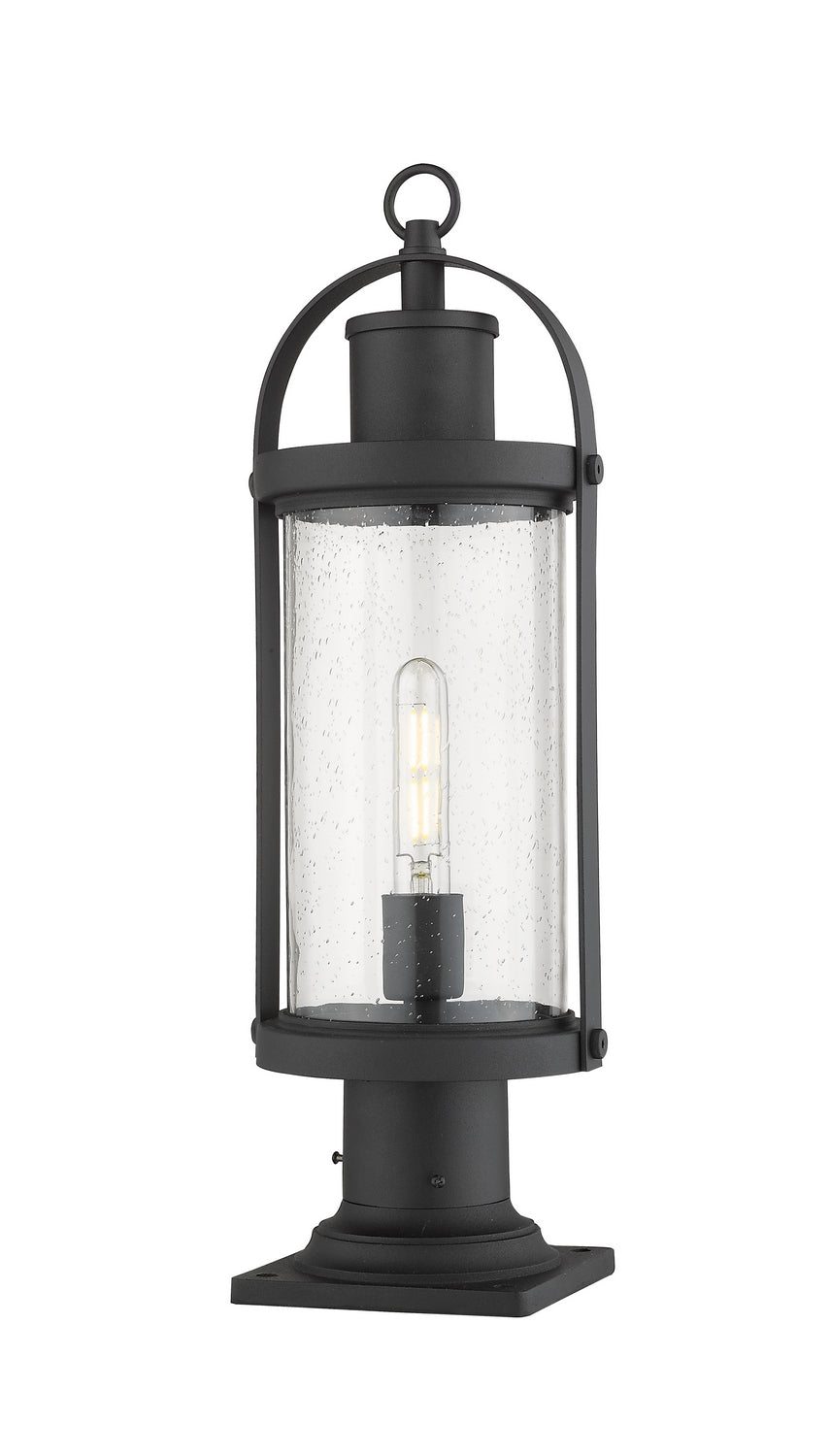 Z-Lite - 569PHM-533PM-BK - One Light Outdoor Pier Mounted Fixture - Roundhouse - Black