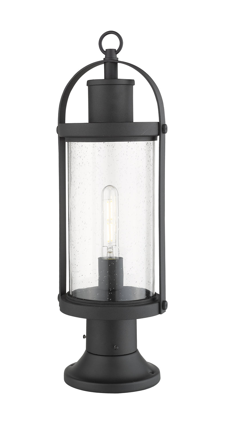 Z-Lite - 569PHM-553PM-BK - One Light Outdoor Pier Mounted Fixture - Roundhouse - Black