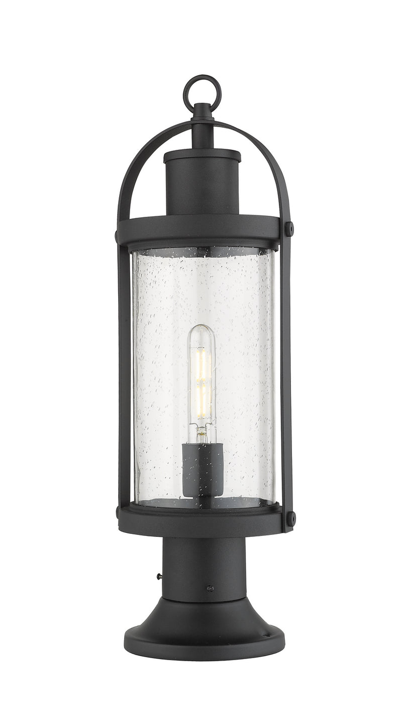Z-Lite - 569PHM-553PM-BK - One Light Outdoor Pier Mounted Fixture - Roundhouse - Black