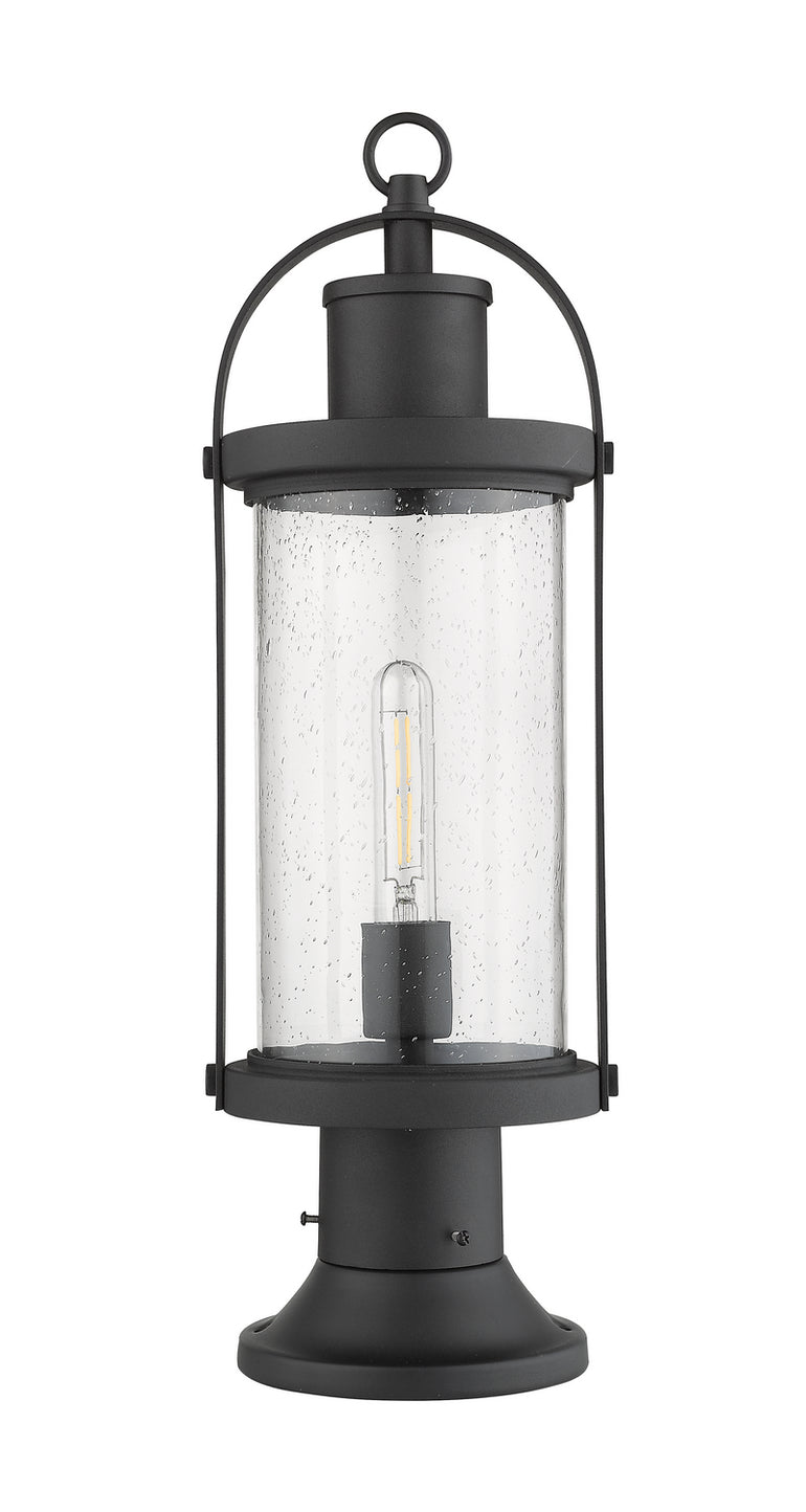 Z-Lite - 569PHM-553PM-BK - One Light Outdoor Pier Mounted Fixture - Roundhouse - Black