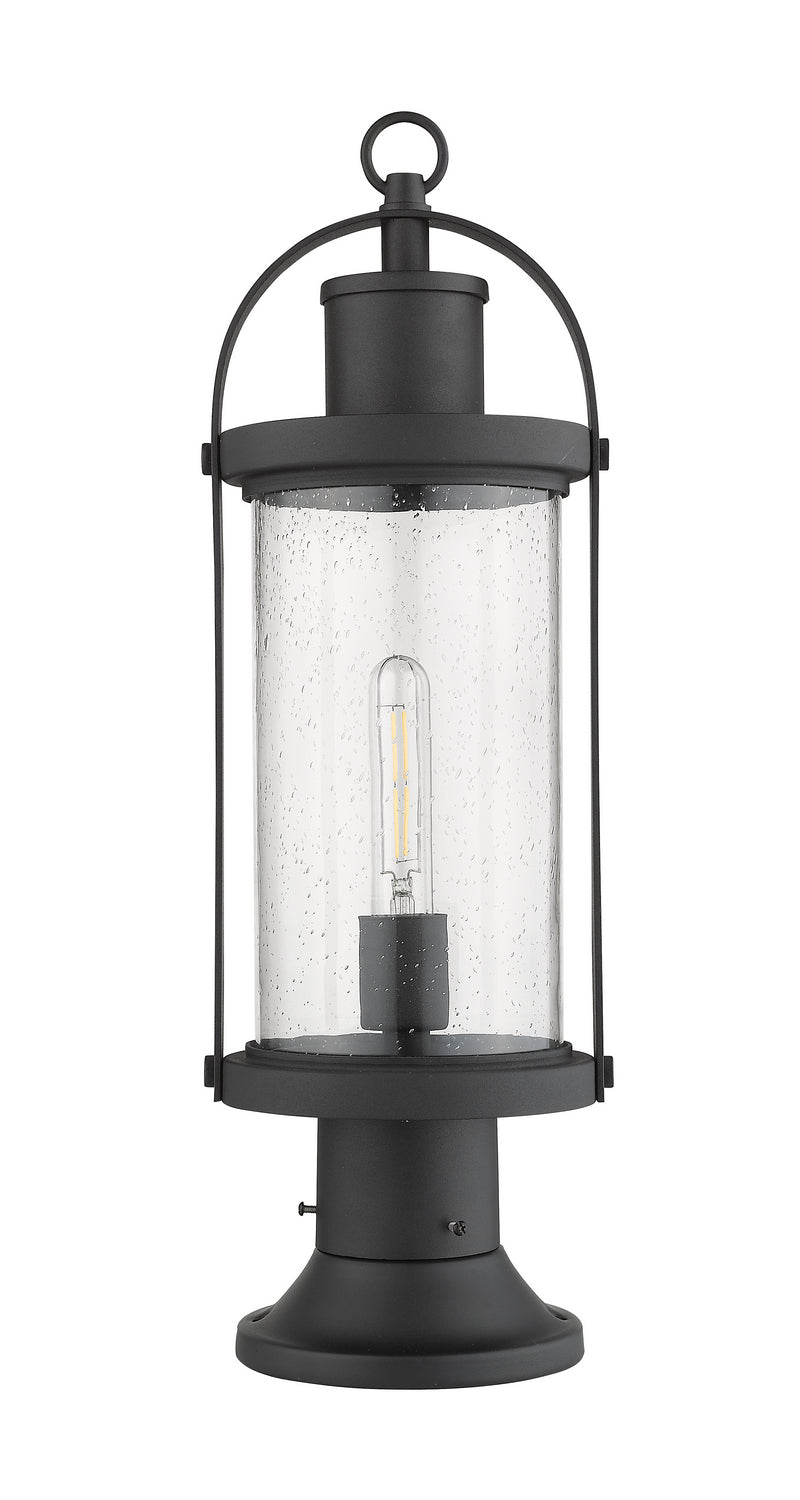 Z-Lite - 569PHM-553PM-BK - One Light Outdoor Pier Mounted Fixture - Roundhouse - Black