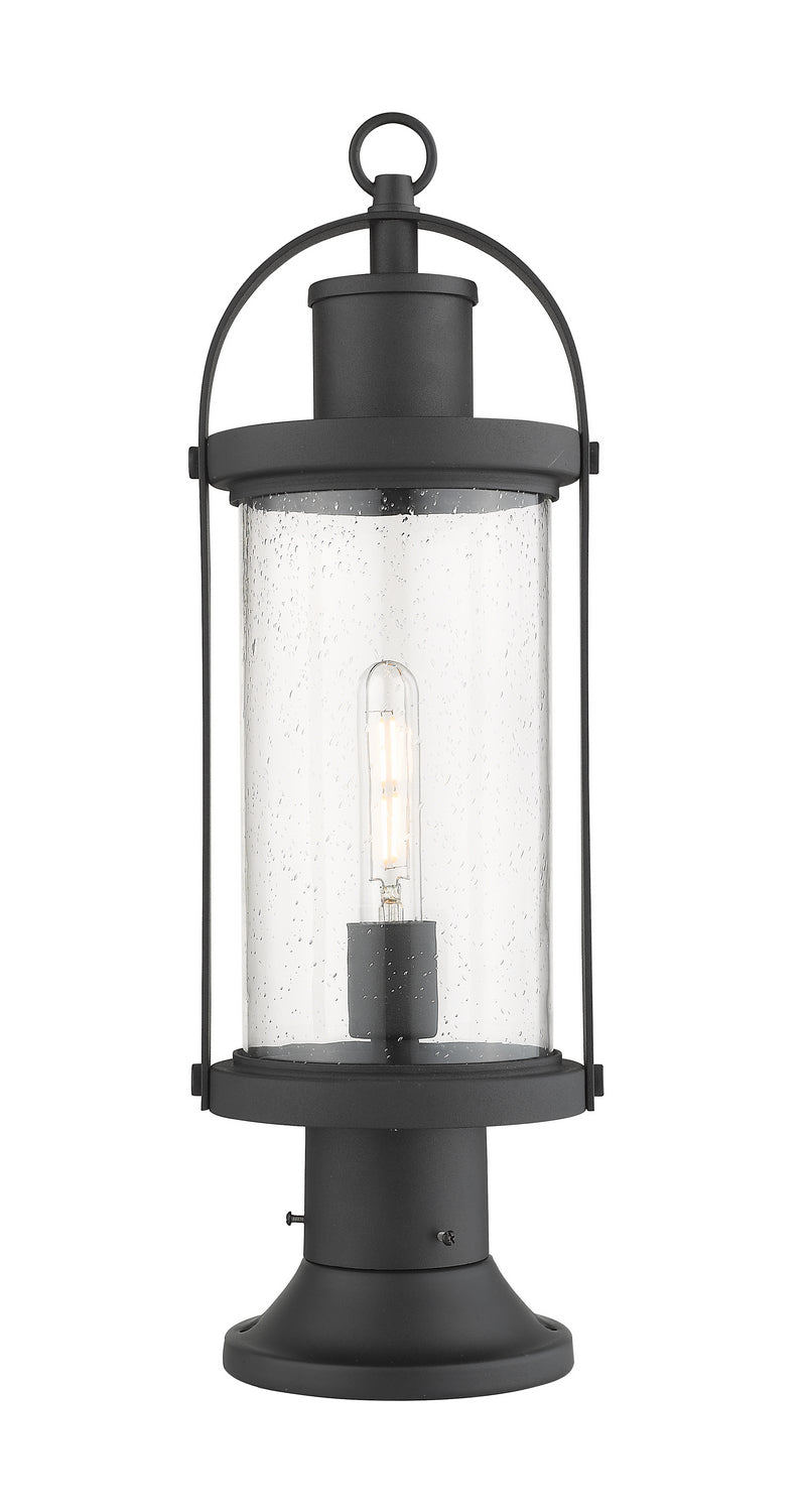 Z-Lite - 569PHM-553PM-BK - One Light Outdoor Pier Mounted Fixture - Roundhouse - Black