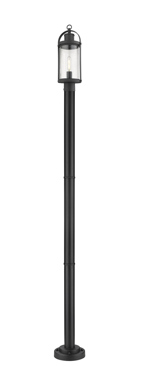 Z-Lite - 569PHM-567P-BK - One Light Outdoor Post Mounted Fixture - Roundhouse - Black
