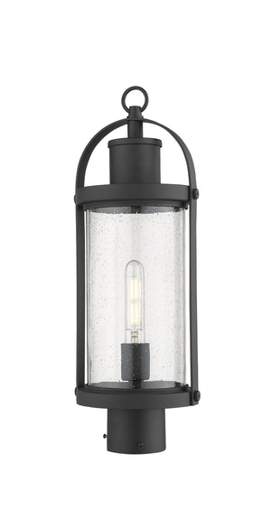 Z-Lite - 569PHM-BK - One Light Outdoor Post Mount Fixture - Roundhouse - Black