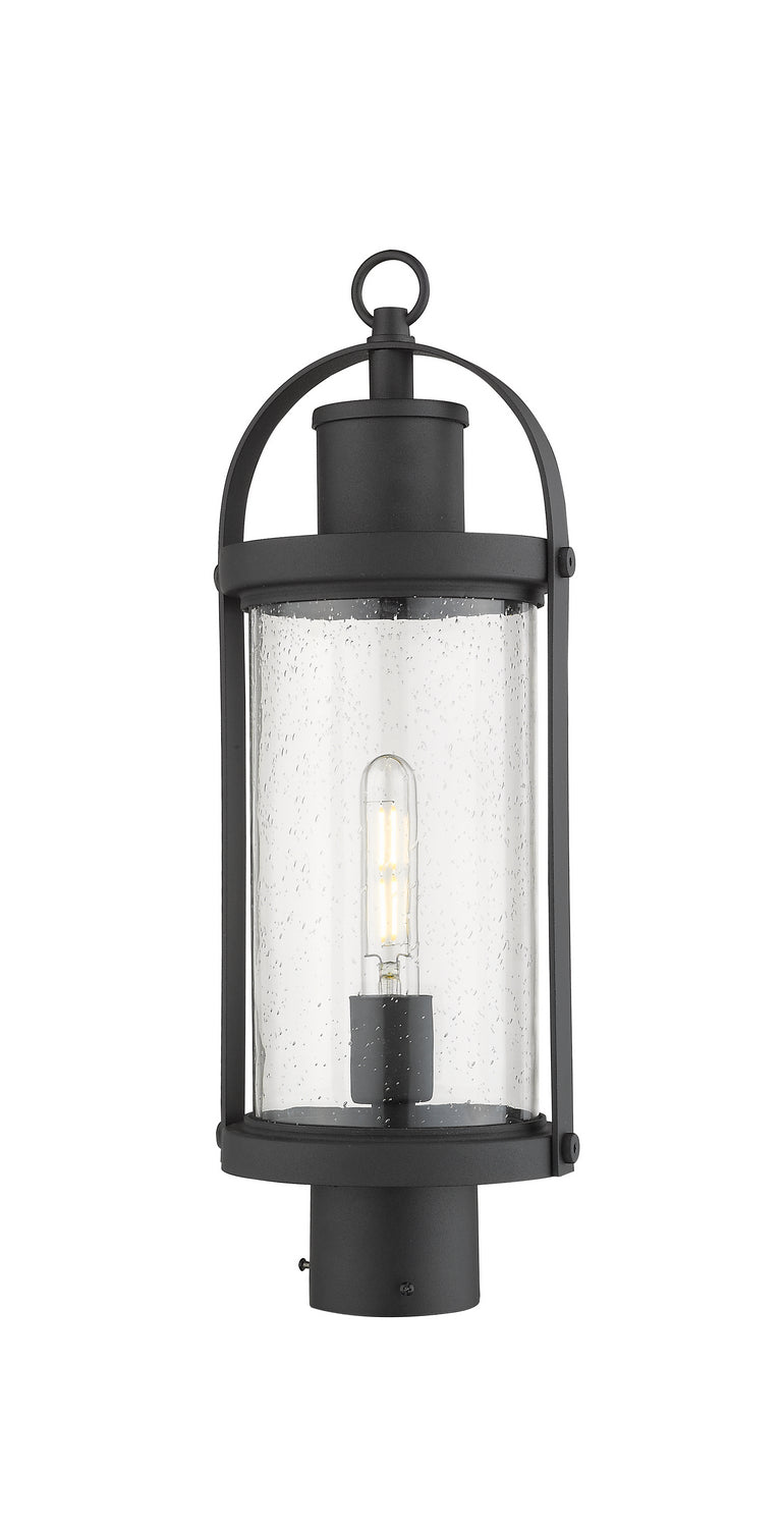 Z-Lite - 569PHM-BK - One Light Outdoor Post Mount Fixture - Roundhouse - Black
