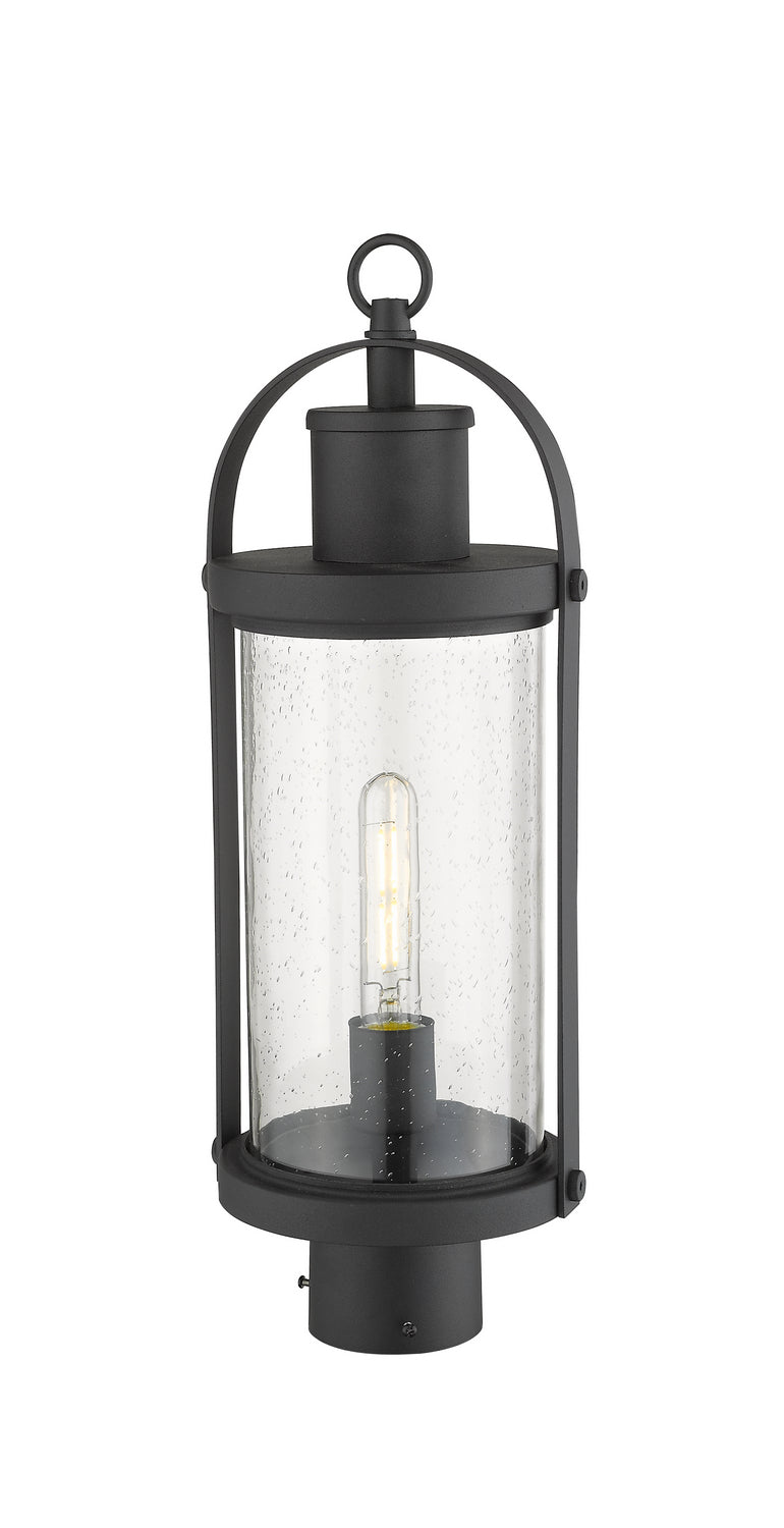 Z-Lite - 569PHM-BK - One Light Outdoor Post Mount Fixture - Roundhouse - Black