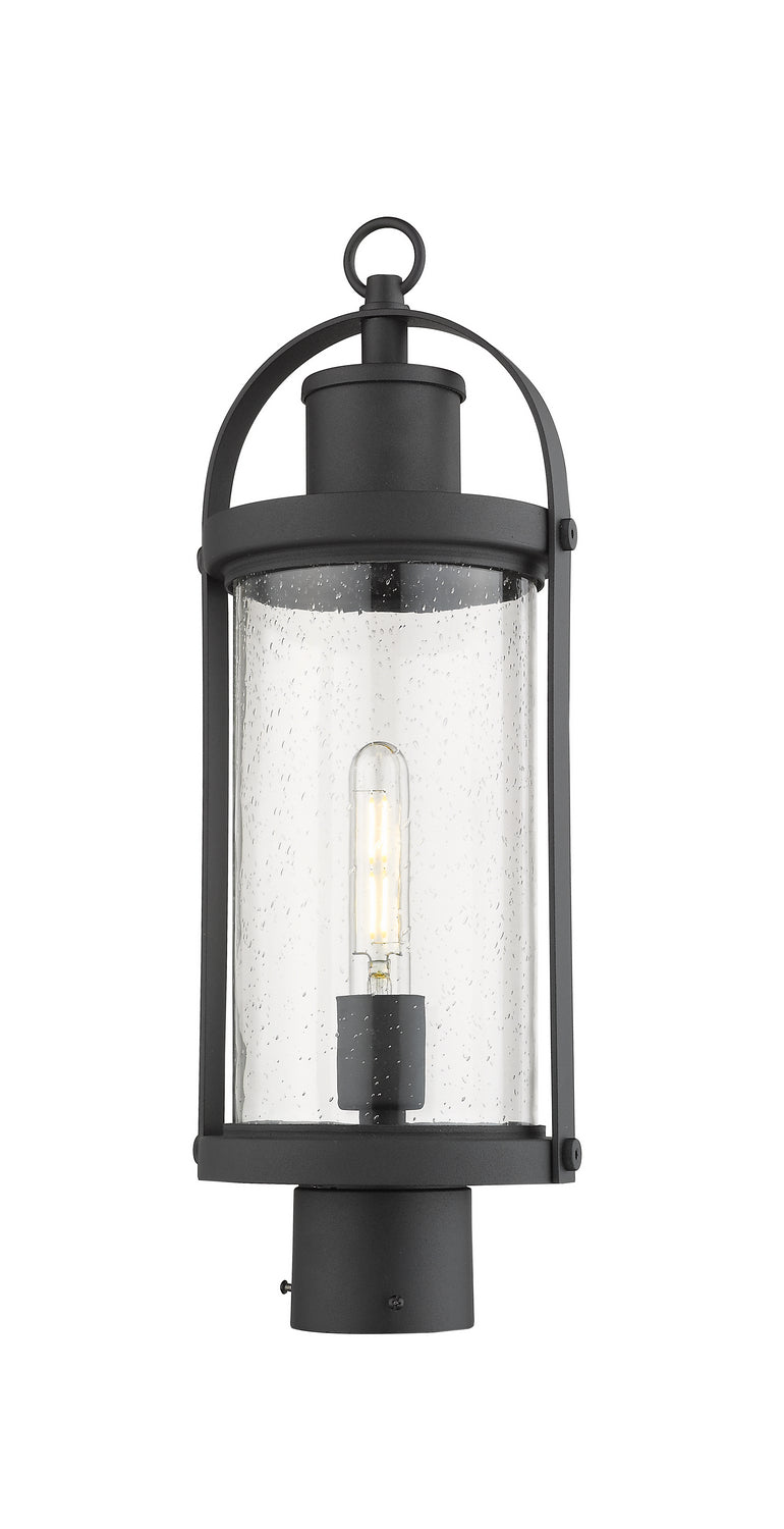 Z-Lite - 569PHM-BK - One Light Outdoor Post Mount Fixture - Roundhouse - Black