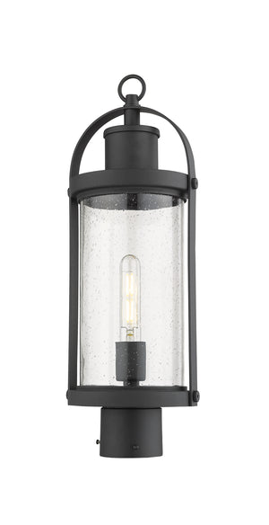 Z-Lite - 569PHM-BK - One Light Outdoor Post Mount Fixture - Roundhouse - Black