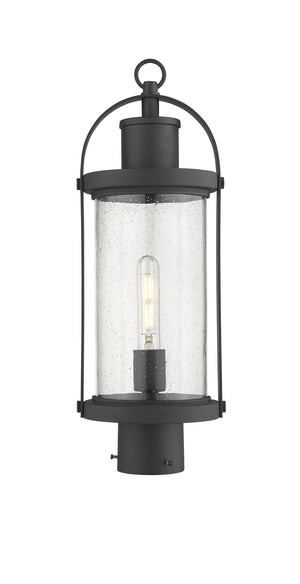 Z-Lite - 569PHM-BK - One Light Outdoor Post Mount Fixture - Roundhouse - Black
