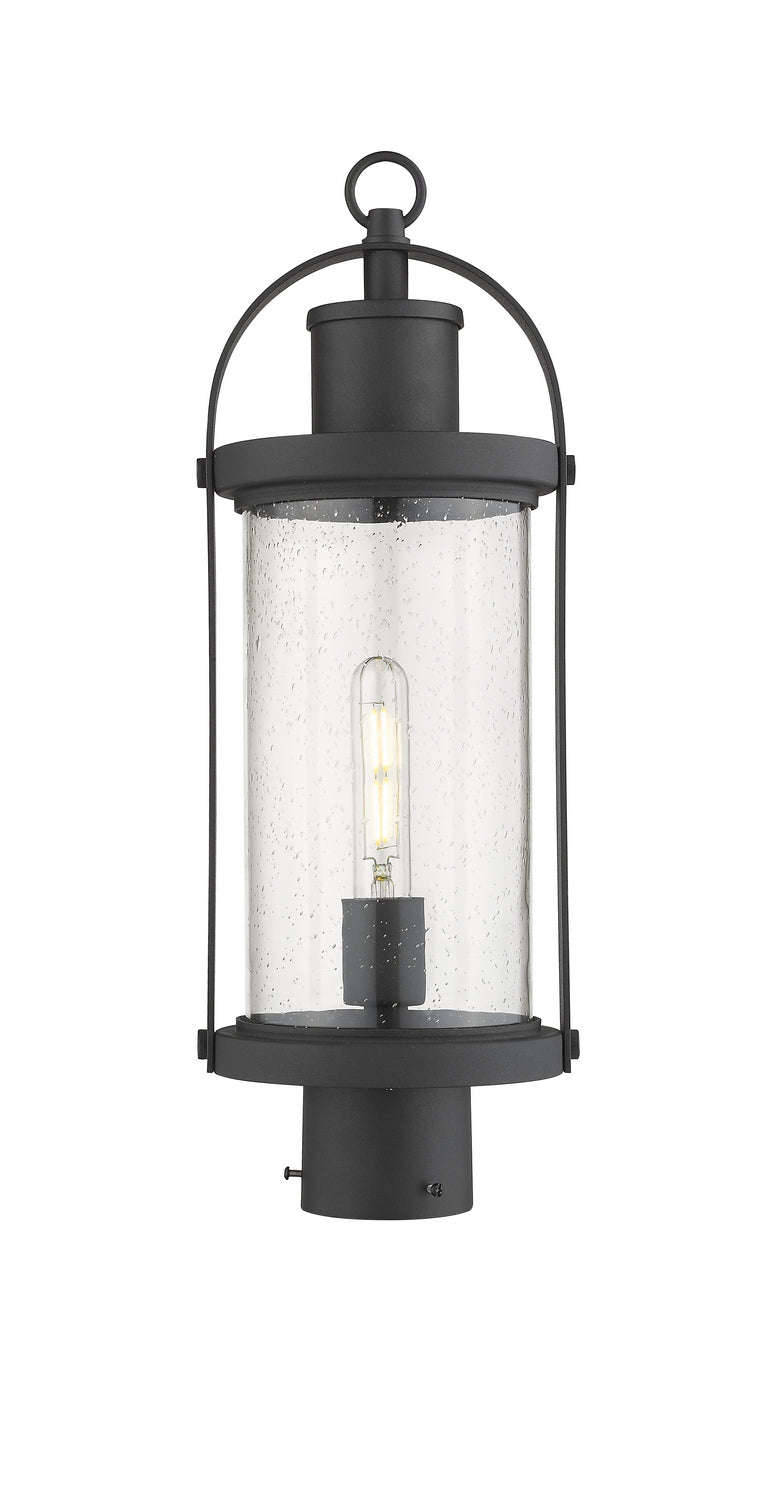 Z-Lite - 569PHM-BK - One Light Outdoor Post Mount Fixture - Roundhouse - Black