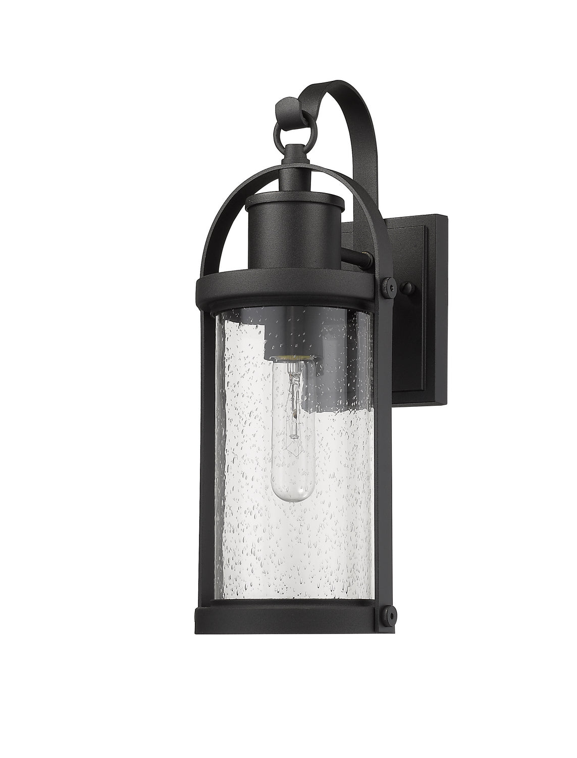 Z-Lite - 569S-BK - One Light Outdoor Wall Light - Roundhouse - Black
