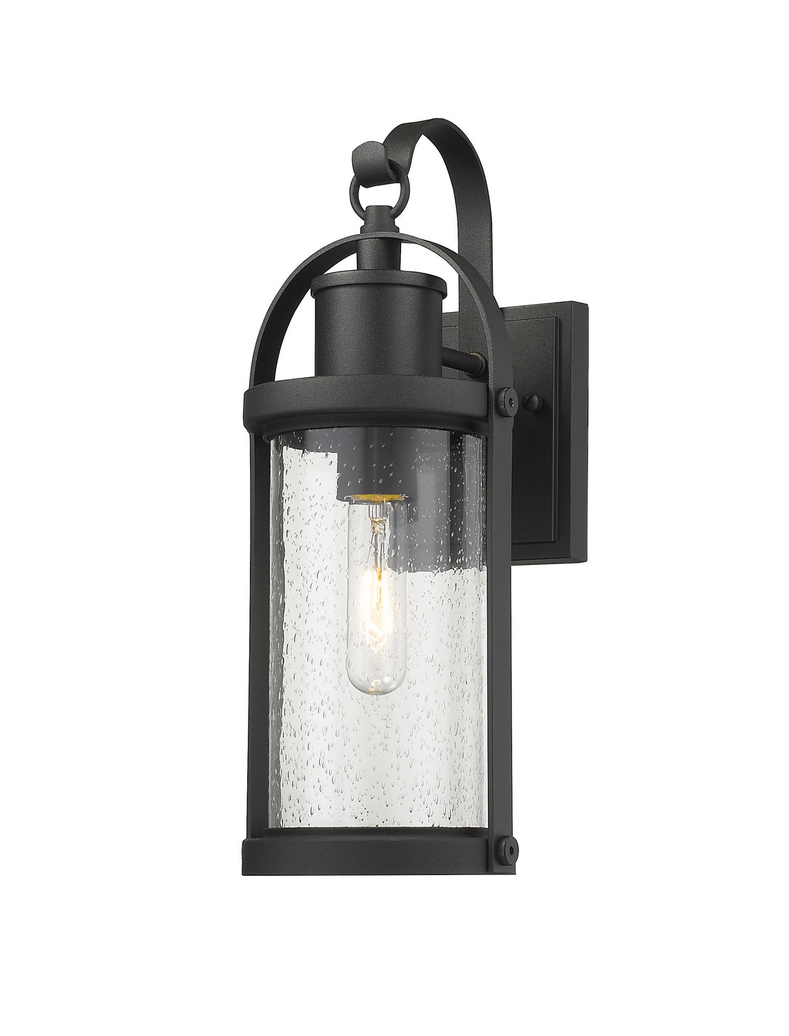 Z-Lite - 569S-BK - One Light Outdoor Wall Light - Roundhouse - Black