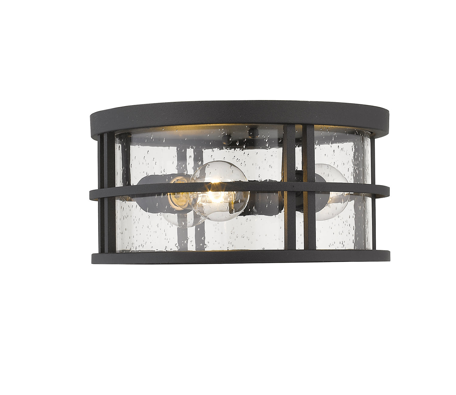 Z-Lite - 570F-BK - Three Light Outdoor Flush Mount - Jordan - Black