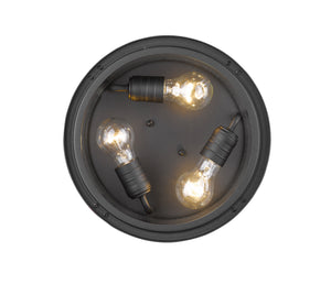 Z-Lite - 570F-BK - Three Light Outdoor Flush Mount - Jordan - Black