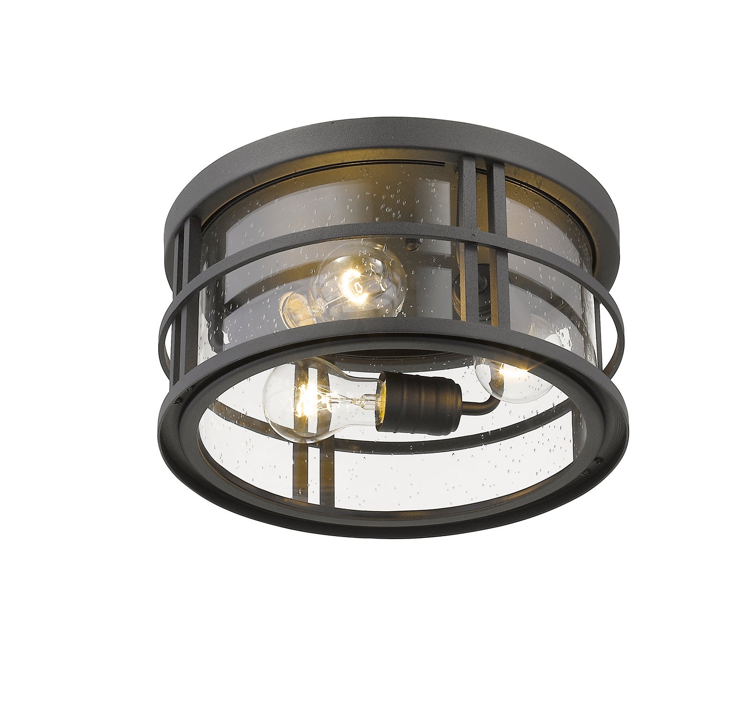 Z-Lite - 570F-BK - Three Light Outdoor Flush Mount - Jordan - Black