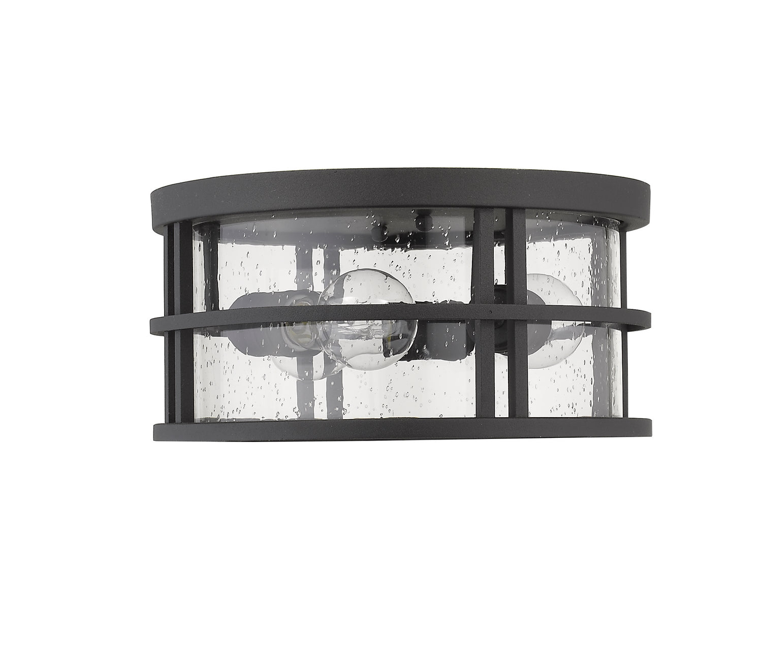 Z-Lite - 570F-BK - Three Light Outdoor Flush Mount - Jordan - Black