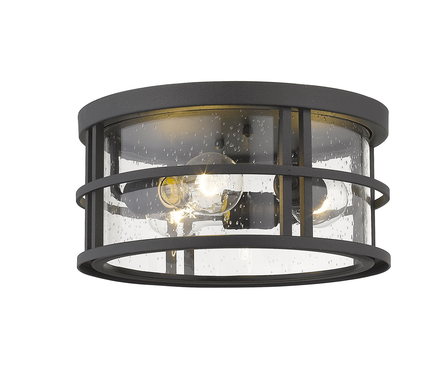 Z-Lite - 570F-BK - Three Light Outdoor Flush Mount - Jordan - Black