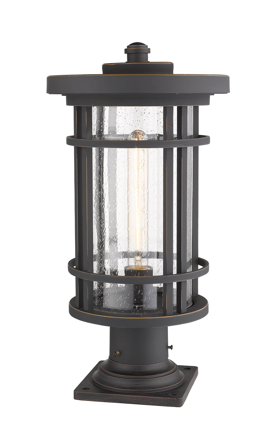 Z-Lite - 570PHB-533PM-ORB - One Light Outdoor Pier Mount - Jordan - Oil Rubbed Bronze