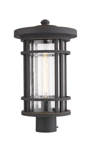 Z-Lite - 570PHB-ORB - One Light Outdoor Post Mount Fixture - Jordan - Oil Rubbed Bronze
